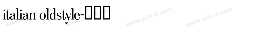 italian oldstyle字体转换